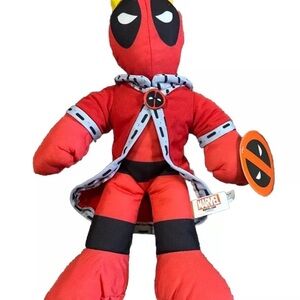 Marvel Good Stuff Deadpool Royal King Plush 14 in Stuffed Doll X-Force w/Tags
